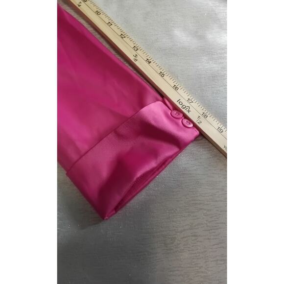 Dress Barn pink Satin Formal Blazer Notched collar Size XL Office Work wear - Picture 6 of 8